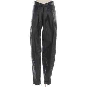 Vintage 80’s Liage Black Leather High Waisted Pleated Pants 28” Waist